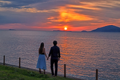 Kos, Sonnenuntergang  im Hotel „Neptune Luxury Resort“
