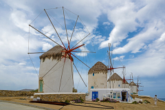 Griechenland, Mykonos, Windmühlen (Kato Mili), 16. Jhd.