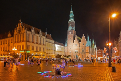 Breslau, historischer Salzmarkt, Plac Solny bei Nacht